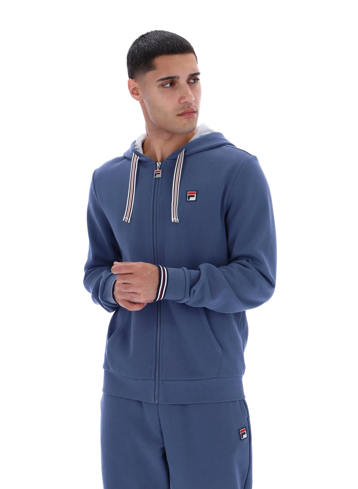 Vintage Indigo Tenconi Zip Up Hoodie - XS - FILA - FashionsVida