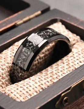 Tungsten carbide ring for man anillos bague homme pareja de compromiso fashion jewelry wedding bands Meteorite engagement rings - Aliexpress - FashionsVida