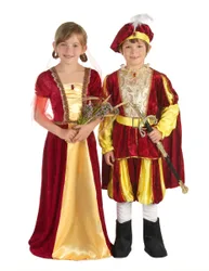 König und Gräfin Mittelalter Paarkostüm Kinder
