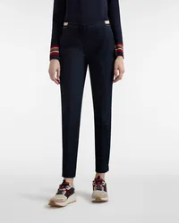 Harmont&blaine pantaloni chino con elastico donna blu