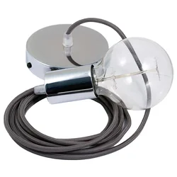 Cables Suspension Luminaire Rm03 50 Cm Grey / Chrome Plated One Size