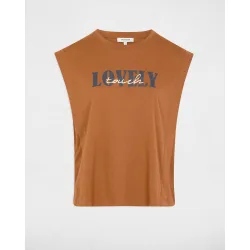 Camiseta de mujer recta sin mangas