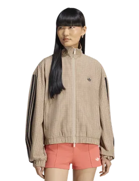 Checks Women Track Tops - Beige - Size S (8-10) - Cotton Twill - Beige - Size: Small - Adidas - FashionsVida
