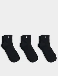 Pack Essentials Cotton Rich Ankle High Socks Black female