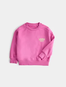 Cotton Rich Endless Summer Sweatshirt (2-8 Yrs) Fuchsia female - M&S - FashionsVida