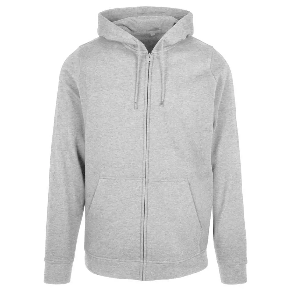 Sweat-shirt à Zip Basic Heather Grey XL - Build Your Brand - FashionsVida
