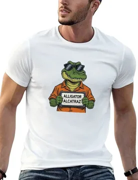 Alligator Alcatraz Shirt – Funny Gator Mugshot Design T-Shirt graphic t shirts man clothes mens tall t shirts - Aliexpress - FashionsVida