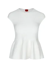 HUGO T-Shirt SIEFATA creme L Damen