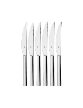 Cuchillos de carne NUOVA 6 pzs. Cromargan plata - WMF - FashionsVida