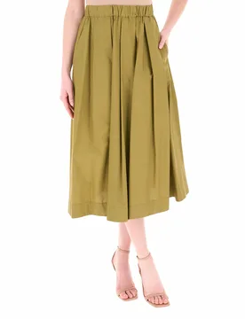 Gonna a pieghe VERDE OLIVA 46 - Pennyblack - FashionsVida