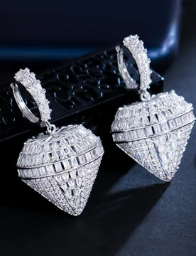 CWWZircons Creative Cubic Zirconia Dangle Drop Big Unique Earrings for Women Statement Party Engagement Wedding Jewelry CZ020 - Aliexpress - FashionsVida