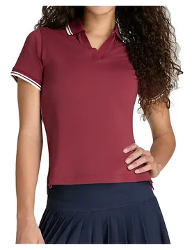 Club Short Sleeve Polo Cranberry S - Wilson - FashionsVida