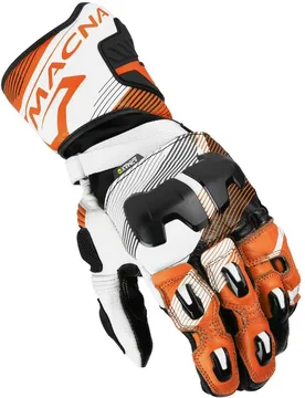 Guanti Moto Powertrack 2.0 Grigio Nero Arancio taglia S - Macna - FashionsVida