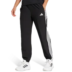 Train Essentials 3-stripes Woven Joggers Women Pants - Black - Size XXS (0-2) - Poly Mesh - Black - Size: 2X-Small