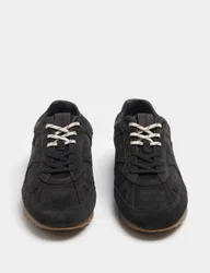 Suede Lace Up Trainers Dark Brown male