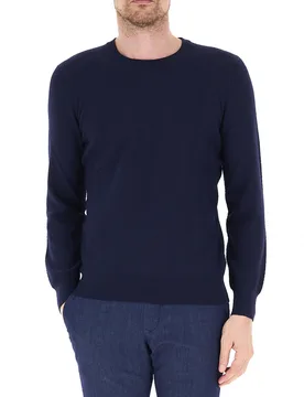 Maglia lana vergine BLU NOTTE 54 - Gran Sasso - FashionsVida