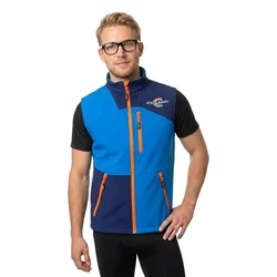 Softshell Vest Light Blue / Blue / Orange XL Men