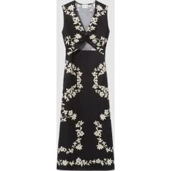 Vestido midi sin mangas estampado floral
