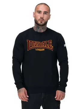 Sweat-shirt Crewneck Classic Black / Oxblood / Yellow 3XL - Lonsdale - FashionsVida