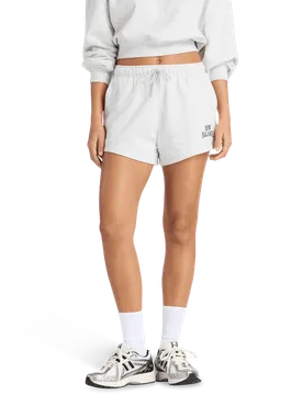 Terry Donna - Pantaloncini Grigio - Taglia XL - Jersey di cotone XL - New Balance - FashionsVida