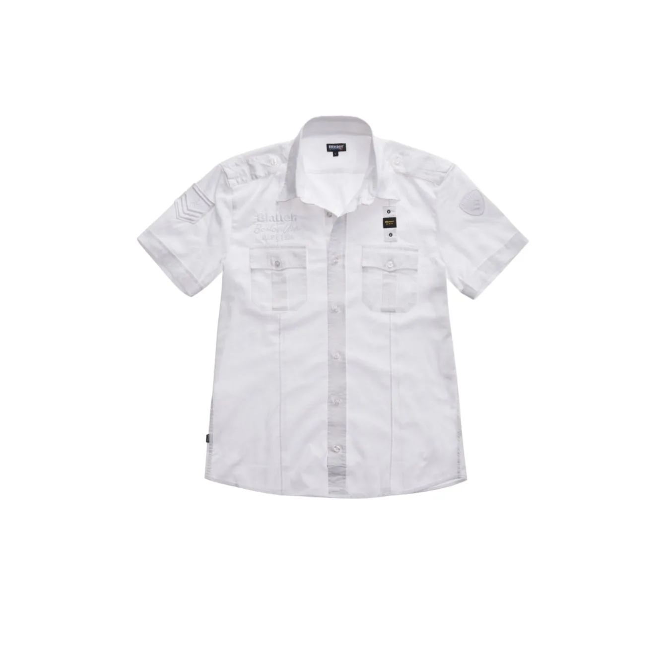 Camicia 004992 Colore 100 Bianco BLUS02250 - Blauer - FashionsVida