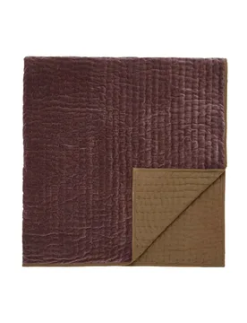 Velvet Elinor Quilted Throw Brown - Bedeck of Belfast - FashionsVida