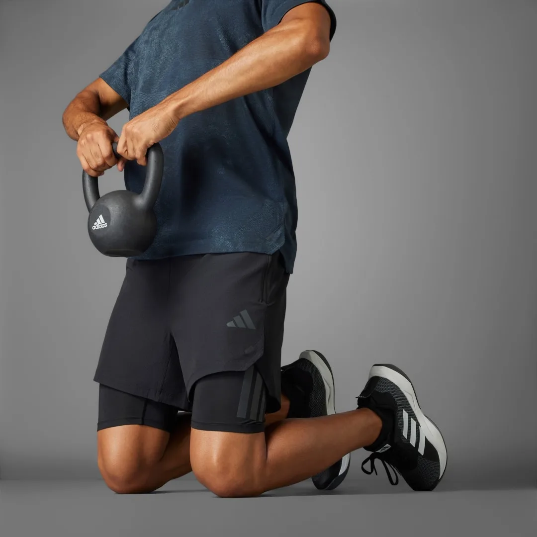 Short PrimeLift 2 in 1 S Black / Carbon - Adidas - FashionsVida