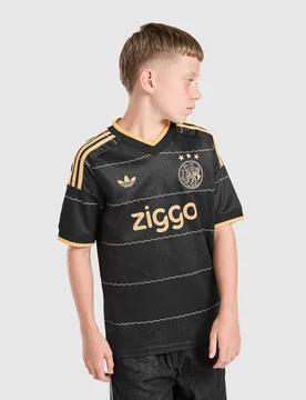 AJAX Amsterdam 26/27 Kids Auswärtstrikot, Schwarz - unisex - Size: 7-8Y - adidas Originals - FashionsVida