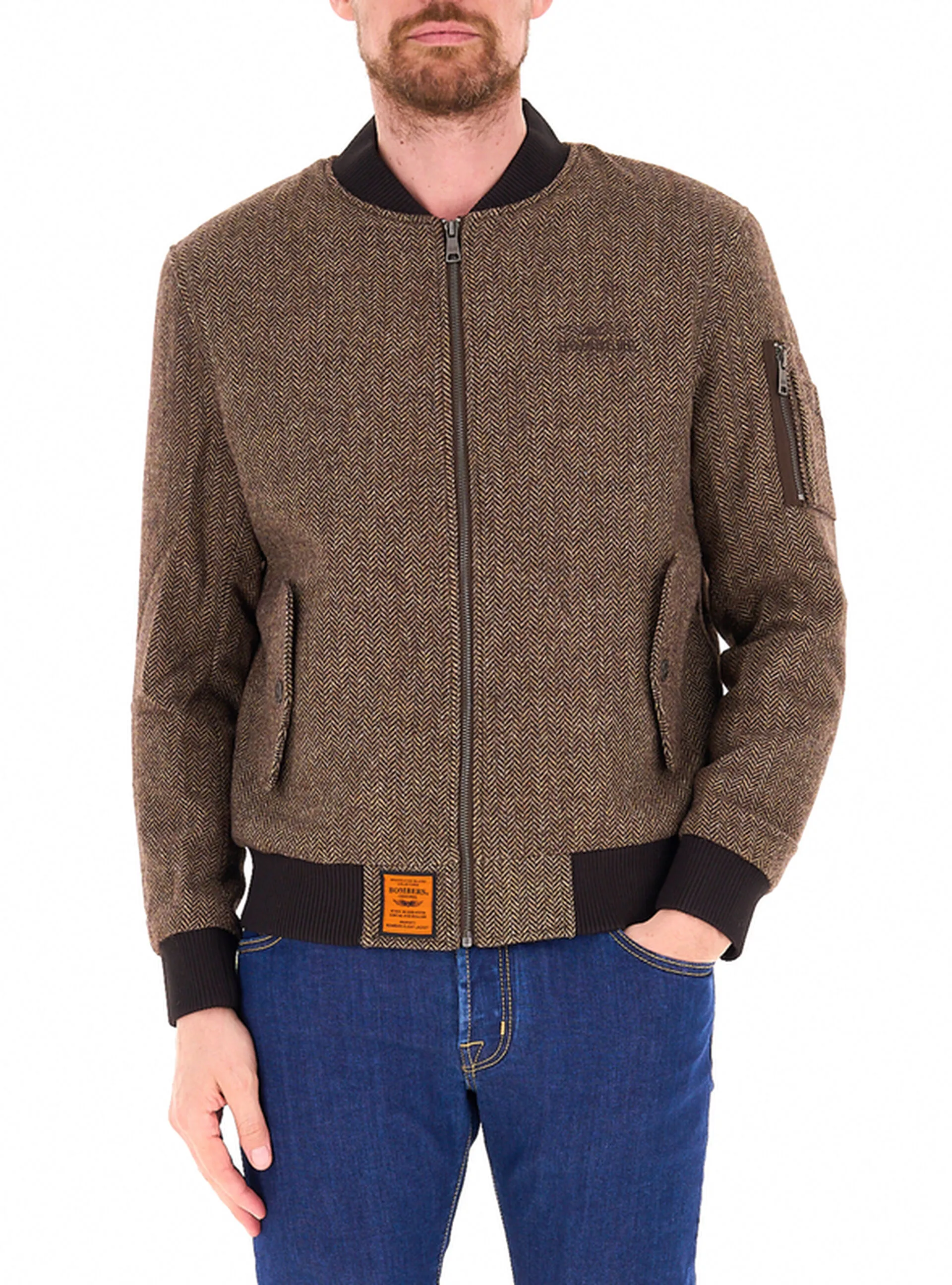 BOMBERS Giubbino bomber MARRONE S - Bombers - FashionsVida
