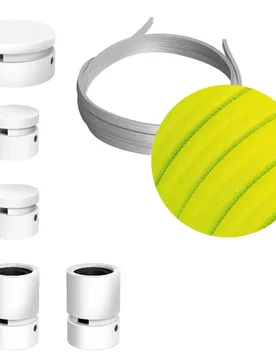 Cables Kit D´éclairage Wiggle Filé System Cf10 5 M 5 Unités White / Neon Yellow One Size - Creative - FashionsVida