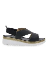 Sandali Neri Sling-back Con Elastici 90042 39