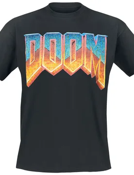 Gaming T-Shirt - Logo - S - für Männer - Größe S - schwarz - Männer - male - Doom - FashionsVida