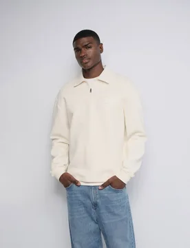 Sudadera de punto con media cremallera de hombre - Salsa Jeans - FashionsVida