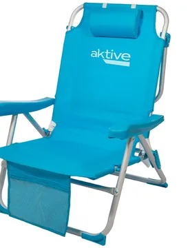 Sac à Dos Chaise Pliante 5 Positions Aluminium 66x58x80 Cm - Aktive - FashionsVida