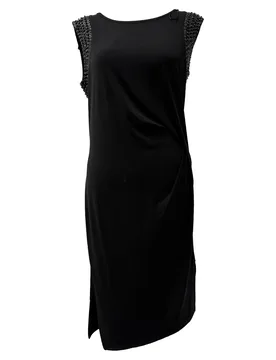 Pre-Owned Womens Sequin-Embellished Sleeveless Midi Dress In Black - Size Medium - Michael kors - FashionsVida