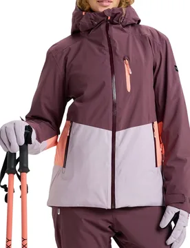 Veste de ski/snowboard - Stormdash Jacket Huckleberry en Matières Recyclées - Taille M - Bordeaux - Roxy - FashionsVida