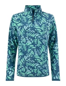 Weird Fish Rory 1/4 Zip Printed Microfleece Size 8 - sale all-sale sale womens women women all-womens women fleeces - Majolica Blue - FashionsVida
