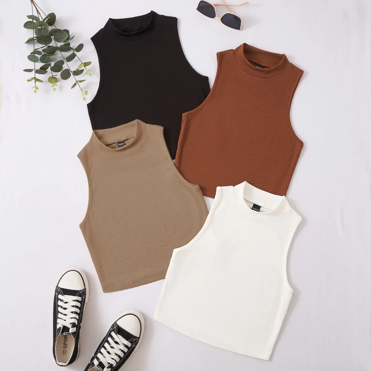 SHEIN 4 piezas Top tank unicolor M - Shein - FashionsVida