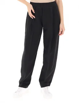 DEHA Pantalone misto lino NERO S - DEHA - FashionsVida