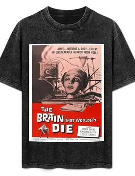 The Brain That Wouldn't Die - Vintage Poster T-Shirt t shirts designer t shirts for man slim fit T-Shirt - Aliexpress - FashionsVida