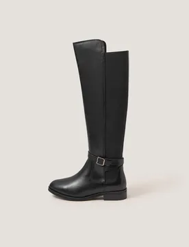 Leather Knee High Boots Black female - Monsoon - FashionsVida