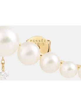 Piercing Aphrodite de y diamantes con perlas - Persée - FashionsVida