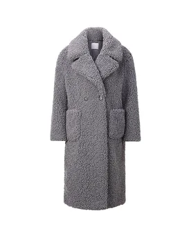 Mantel in Felloptik grau 38 Damen - RICHROYAL - FashionsVida