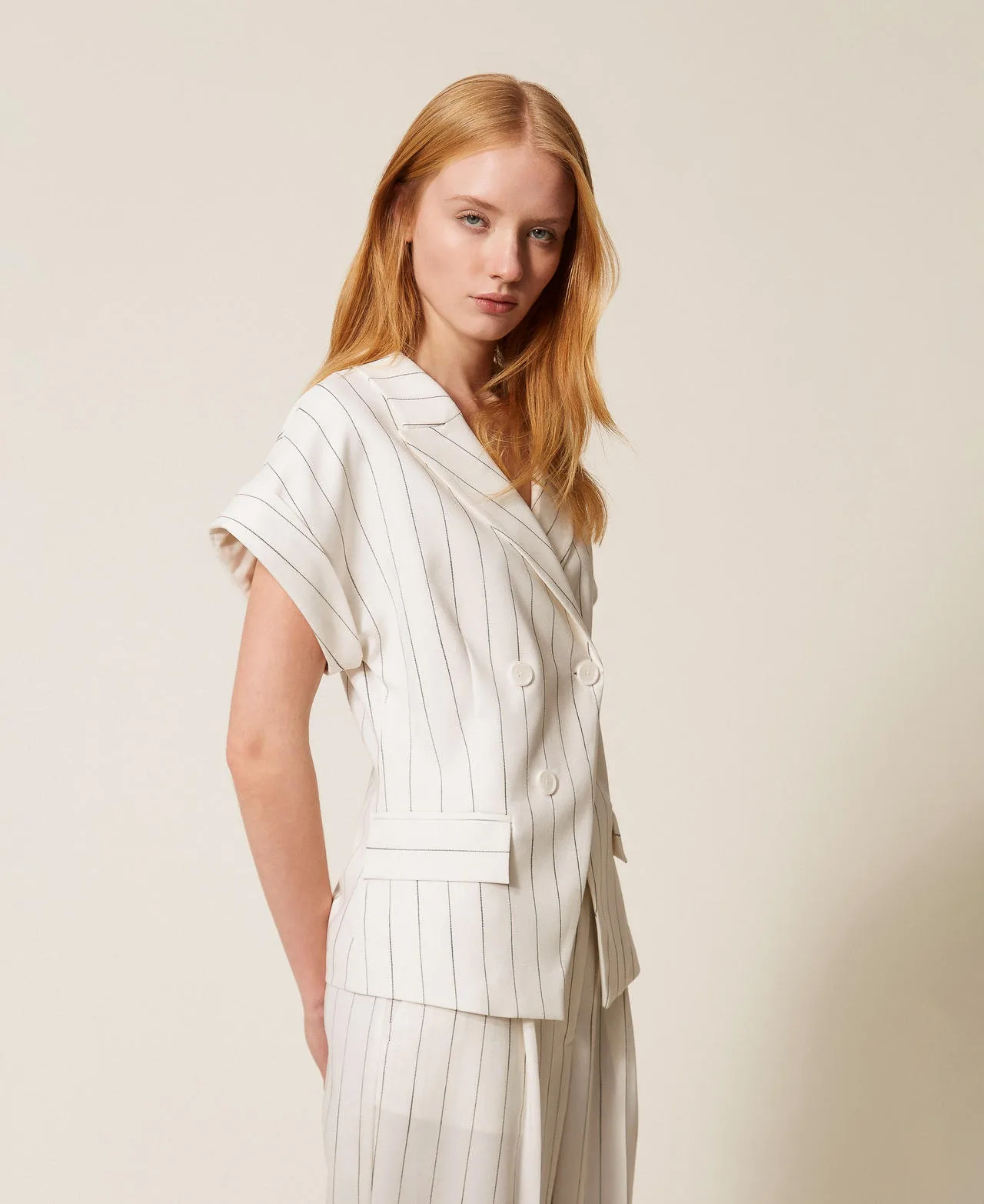 Blouson croisé rayé - Actitude by Twinset - FashionsVida