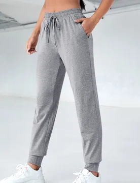 Pantalones de chándal con cintura elástica de cordón casual L - Shein - FashionsVida