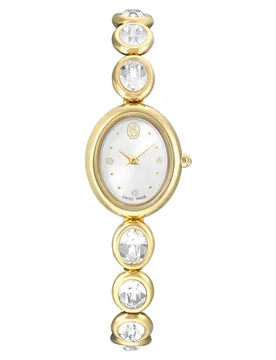 Orologio Imber oval, Fabbricato in Svizzera, Bracciale di metallo, Tono dorato, Finitura in tono dorato OS - Swarovski - FashionsVida
