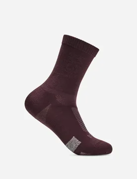 Merino Trail Crew Run Sock in Deep Mauve, Size Small - HOKA - FashionsVida