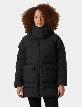 Women's Ellie Puffy Parka Black L - Black - Female - Helly Hansen - FashionsVida