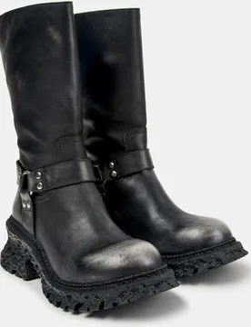 Botas biker unisex terroso de piel - camperlab - FashionsVida