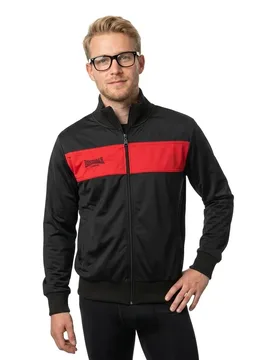 Sweat-shirt à Zip Alnwick Black / Red M - Lonsdale - FashionsVida